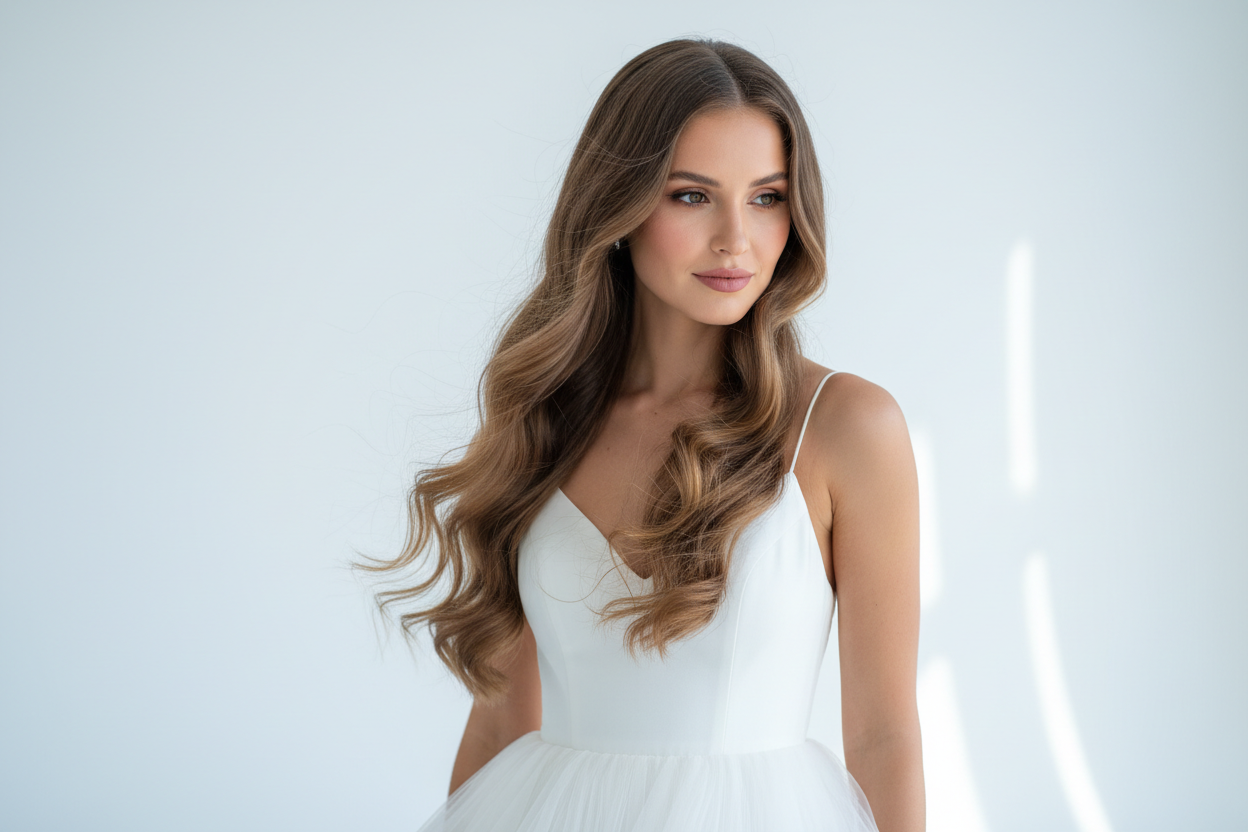 please make this look like a more realistic person her hair looks so fake 